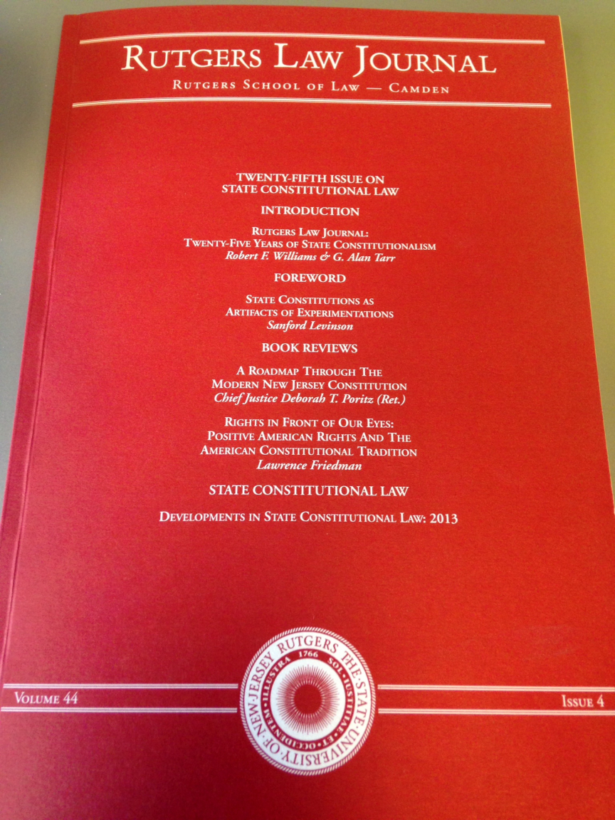 A Silver Anniversary Edition of the Rutgers Law Journal's State